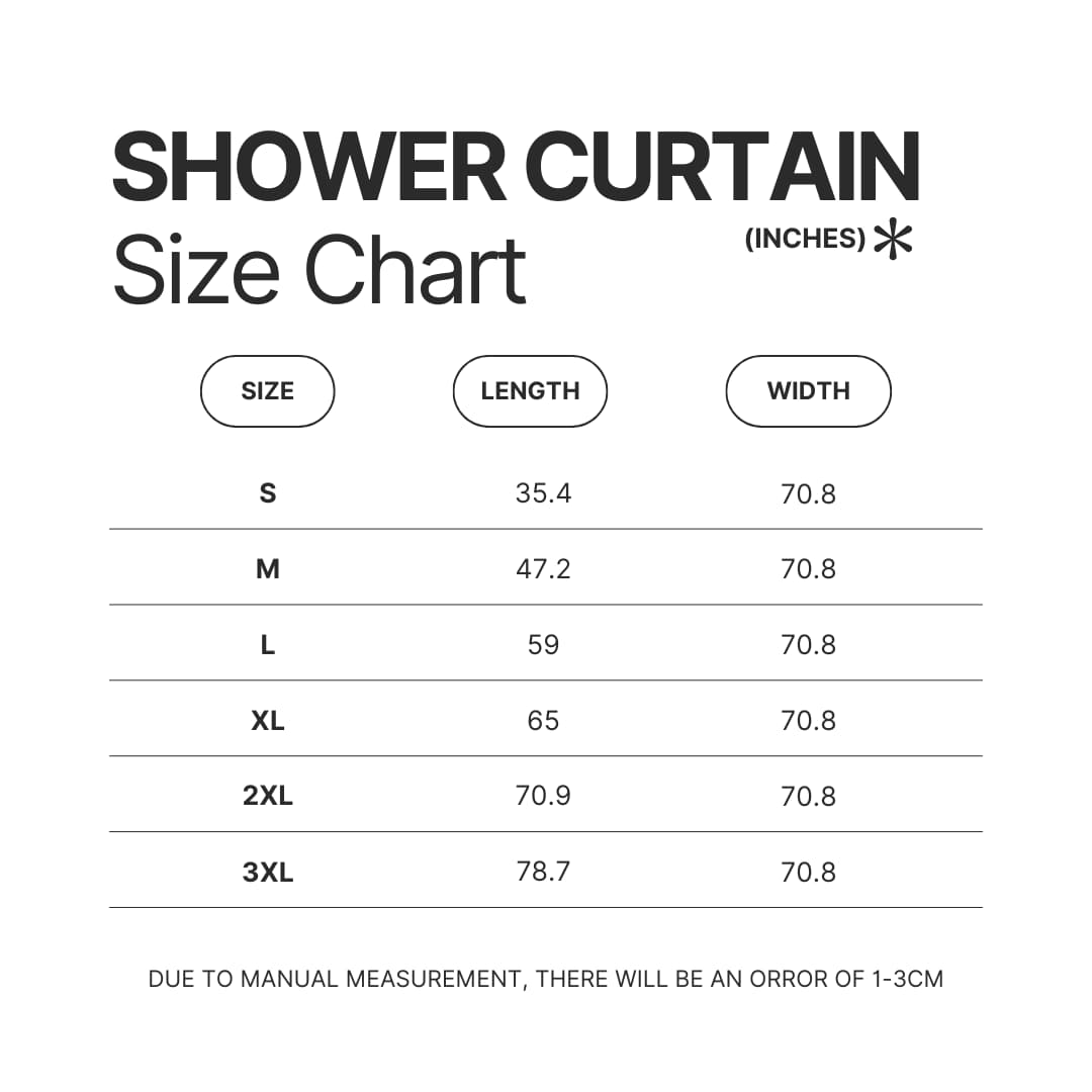 Shower Curtain Size Chart - Ghibli Germany Store