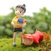 2 Pcs set Kawaii Ponyo on The Cliff Resin Figures Toy Gardening Boy Fish Ornament Action - Ghibli Germany Store