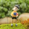 2 Pcs set Kawaii Ponyo on The Cliff Resin Figures Toy Gardening Boy Fish Ornament Action 4 - Ghibli Germany Store