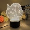 3D Led Lamp Spirited Away No Face Man Totoro Action Figure Nightlight Cute Room Decor Light 14 - Ghibli Germany Store