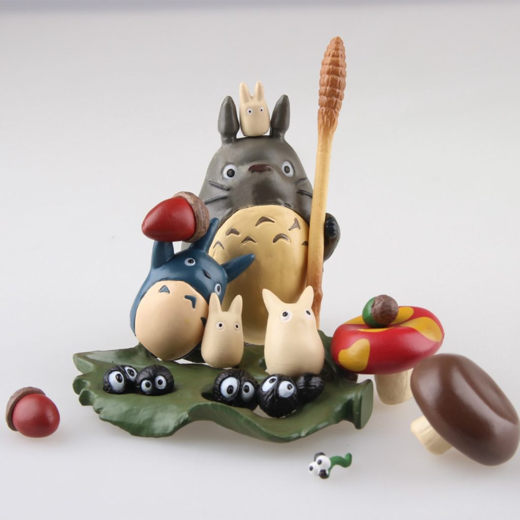 Anime Miyazaki Hayao My Neighbor Totoro with Umbrella Fried charcoal Figure Birthday gift Collectible Model ToyGarden 2 - Ghibli Germany Store
