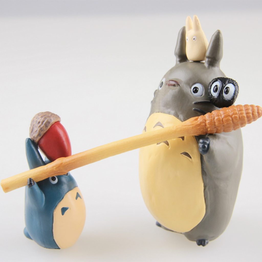Anime Miyazaki Hayao My Neighbor Totoro with Umbrella Fried charcoal Figure Birthday gift Collectible Model ToyGarden 4 - Ghibli Germany Store