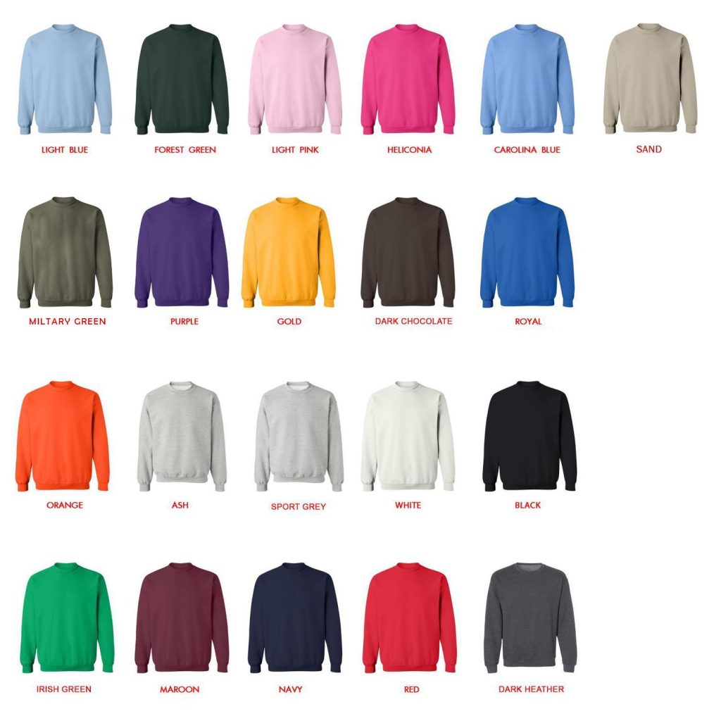 sweatshirt color chart 1 - Ghibli Germany Store