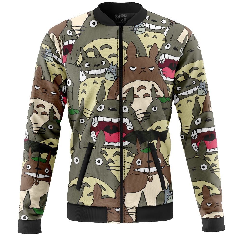 My Neighbor Totoro Pattern Studio Ghibli Casual Bomber Jacket