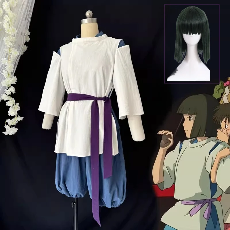 Ogino Chihiro Cosplay Costume Wig Kimono Shorts