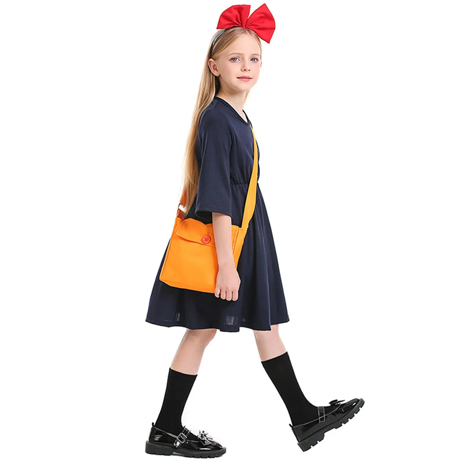Halloween Theme Party Witch Clothes Kiki Blue Dress