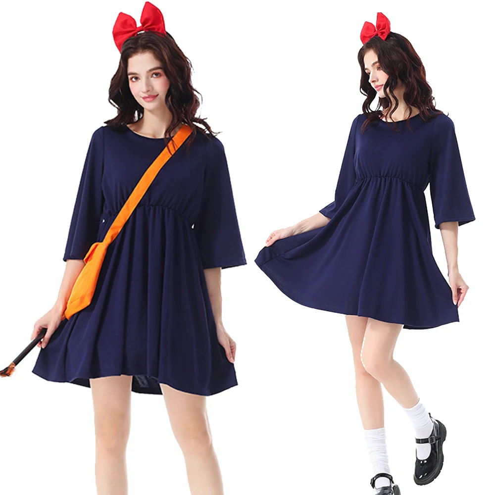 Japanese Cosplay Kiki Costumes Witch Dress